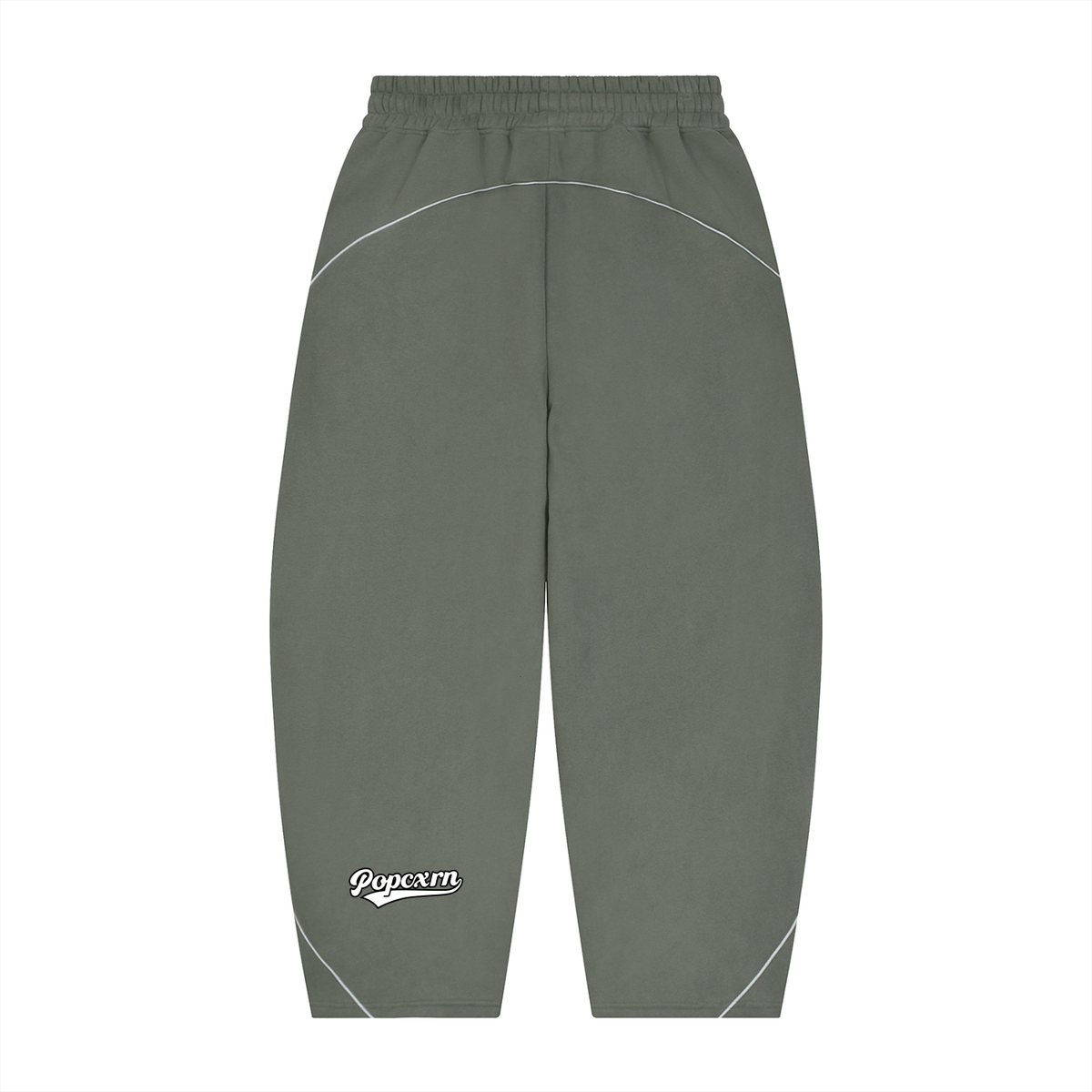 Unisex Piping Fleece Barrel Leg Sweatpants