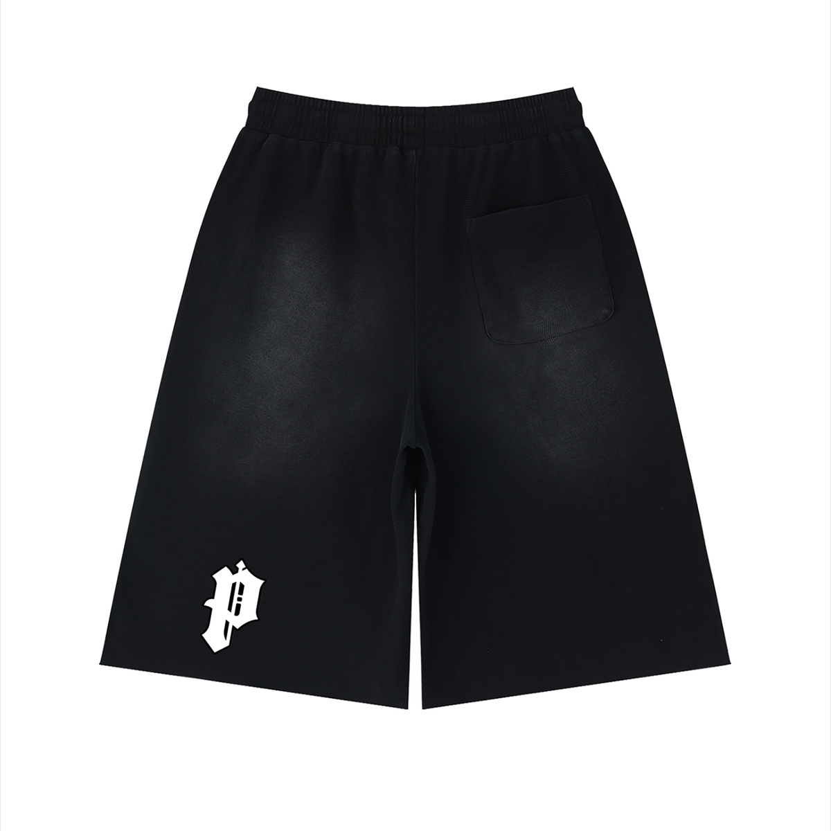 Unisex Sunfade Raw Edge Shorts