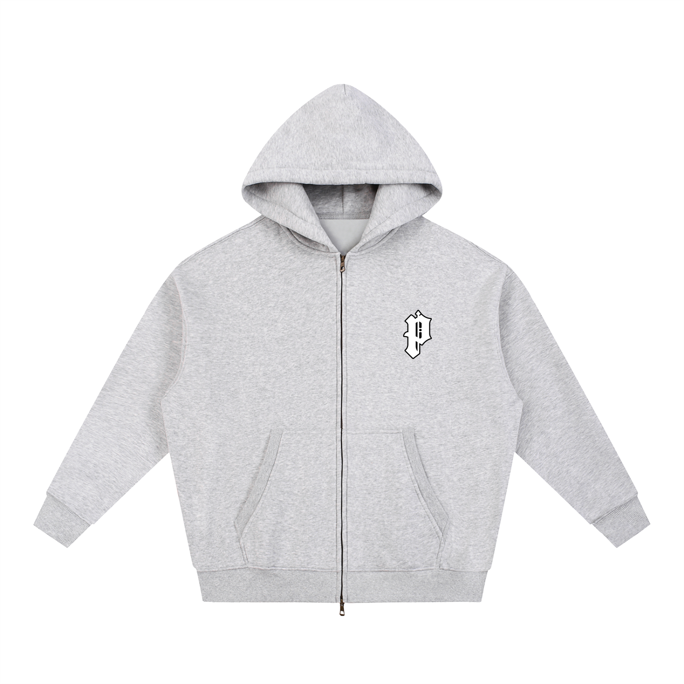 Popcxrn - Box fit, double zip hoody