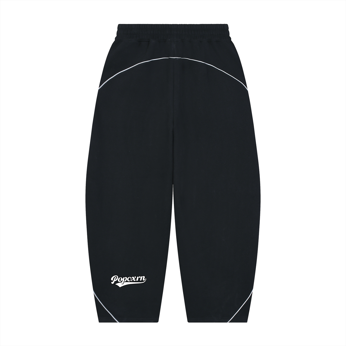 Unisex Piping Fleece Barrel Leg Sweatpants