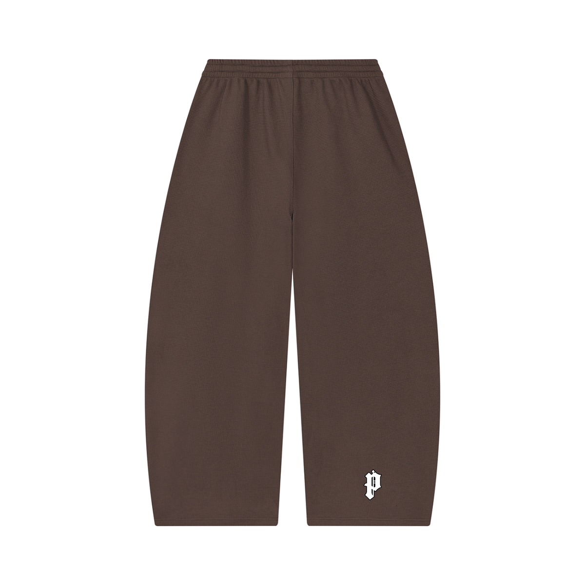 Popcxrn - Unisex Waffle Barrel Leg Pants