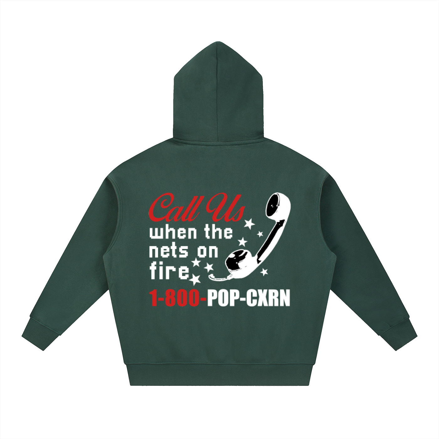 Popcxrn - Box fit, double zip hoody