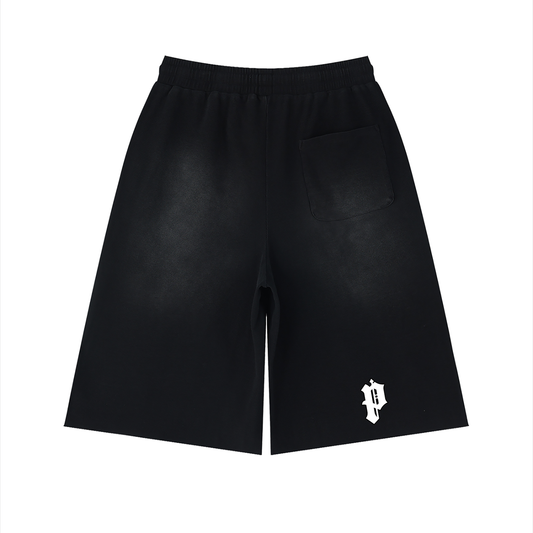 Popcxrn - Family First Sunfade Raw Edge Shorts
