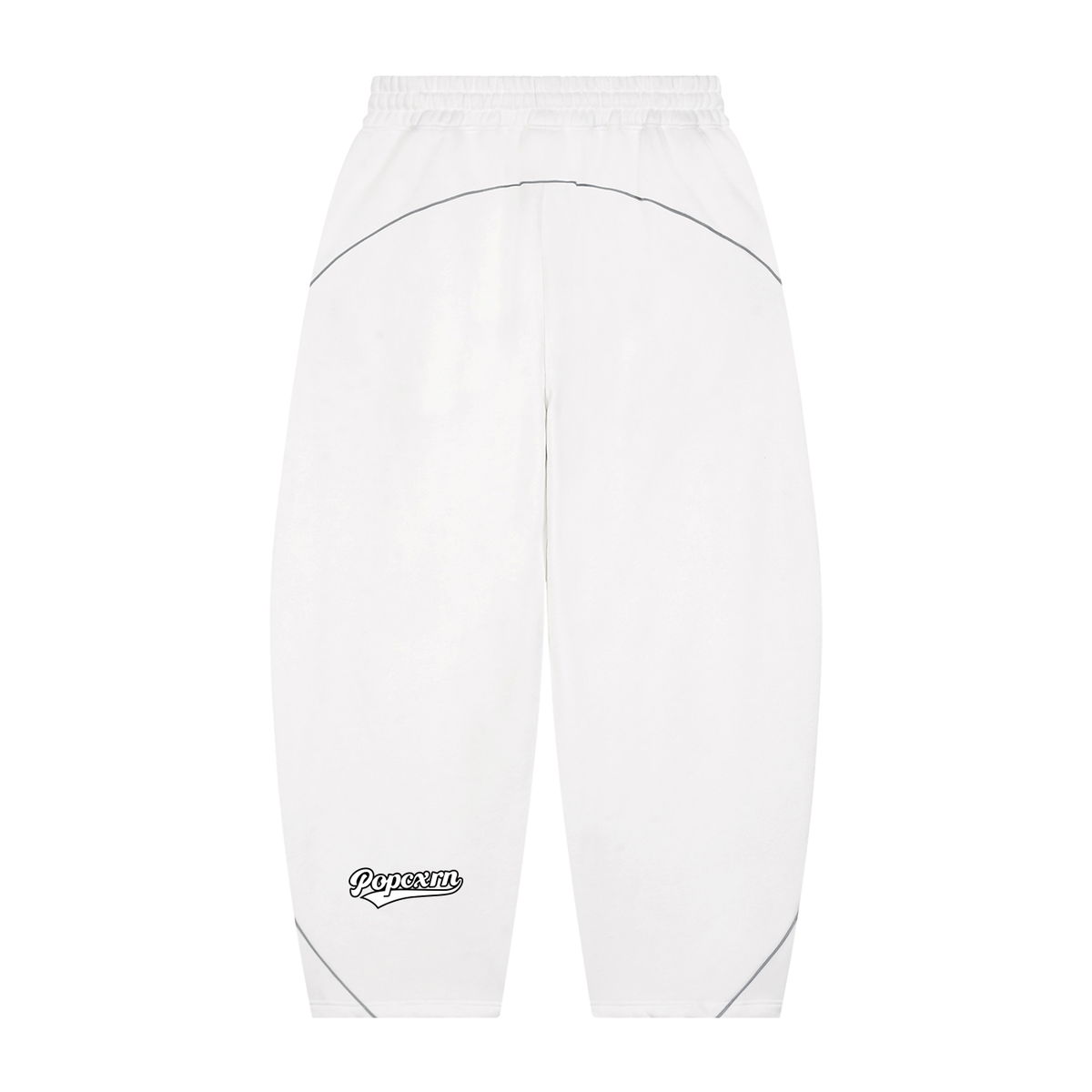 Unisex Piping Fleece Barrel Leg Sweatpants