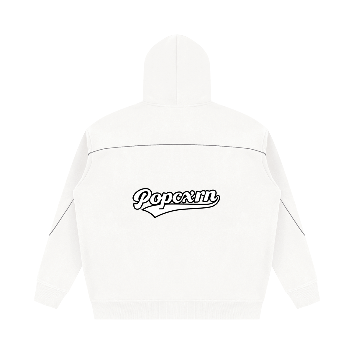 Unisex Oversized Piping Fleece Hoodie