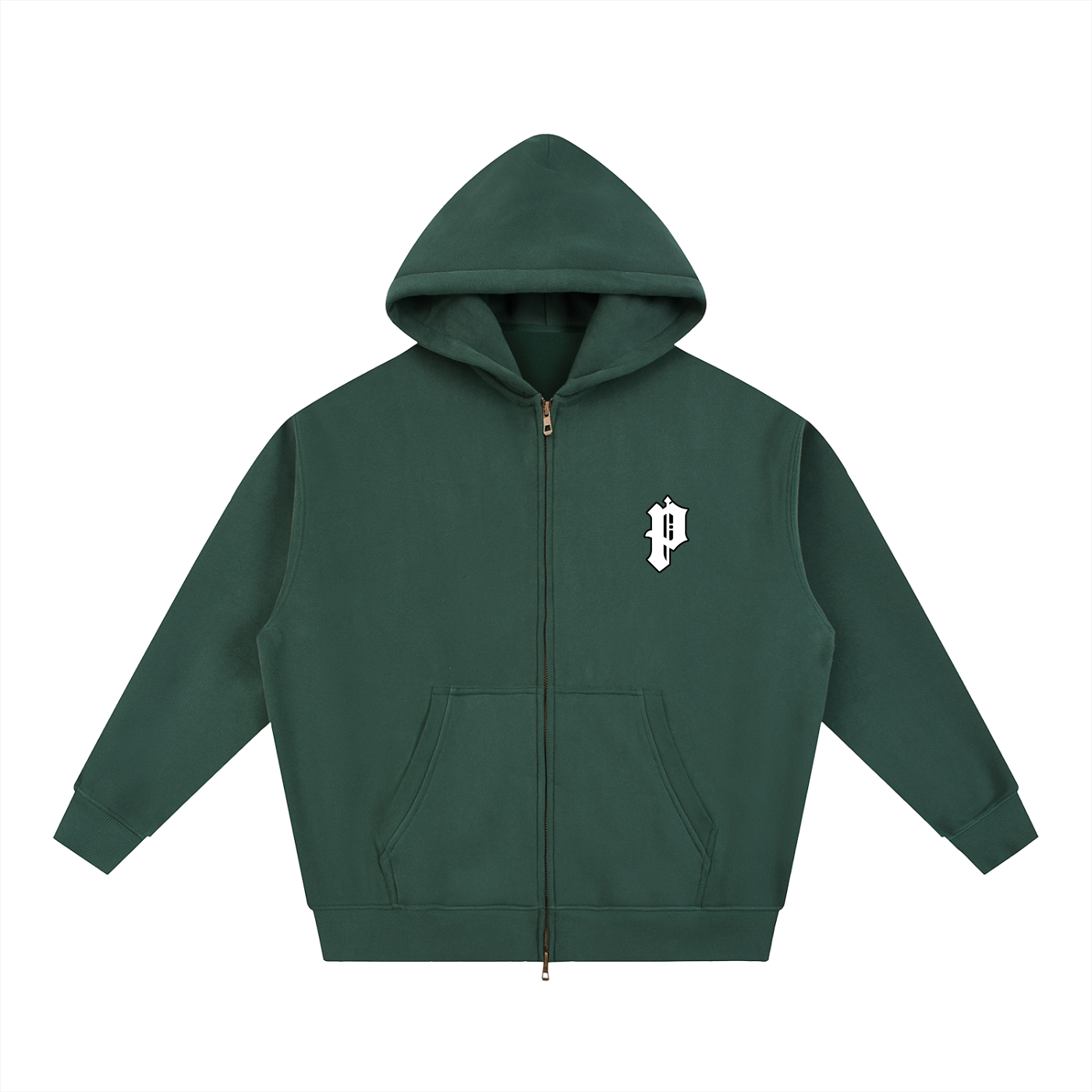 Popcxrn - Box fit, double zip hoody