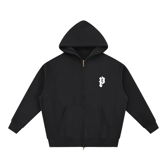 Popcxrn - Box fit, double zip hoody