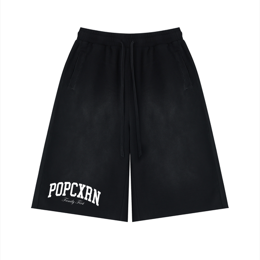 Popcxrn - Family First Sunfade Raw Edge Shorts