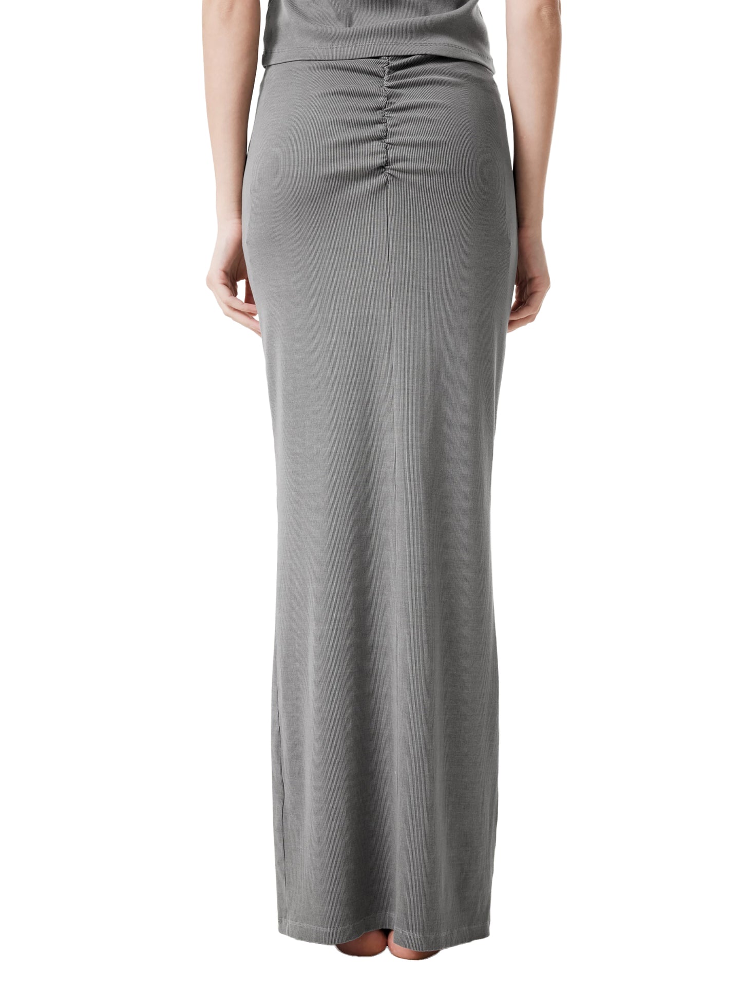 Popcxrn - Y2K Vintage Washed Drawstring Maxi Skirt